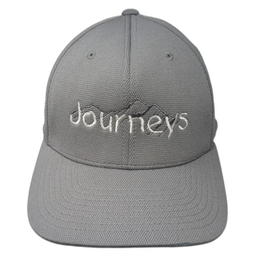 Sport-Tek Baseball Cap Gray XL Journeys Mountain Logo Sport-Flex Breathable Hat